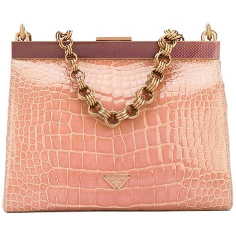 prada pink alligator leather clutch|prada clutch bag.